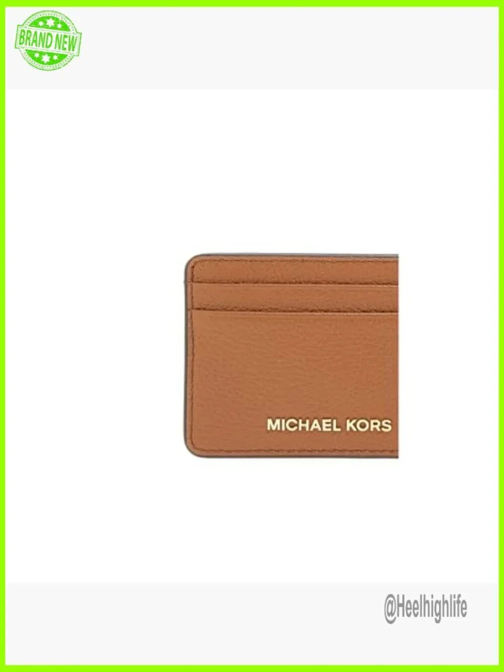 Pebbled Leather Card Holder with 5 Compartments, Compact Wallet